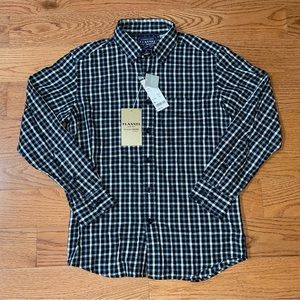 Uniqlo Black & White Flannel Checkered Button-Up Shirt - Size Medium